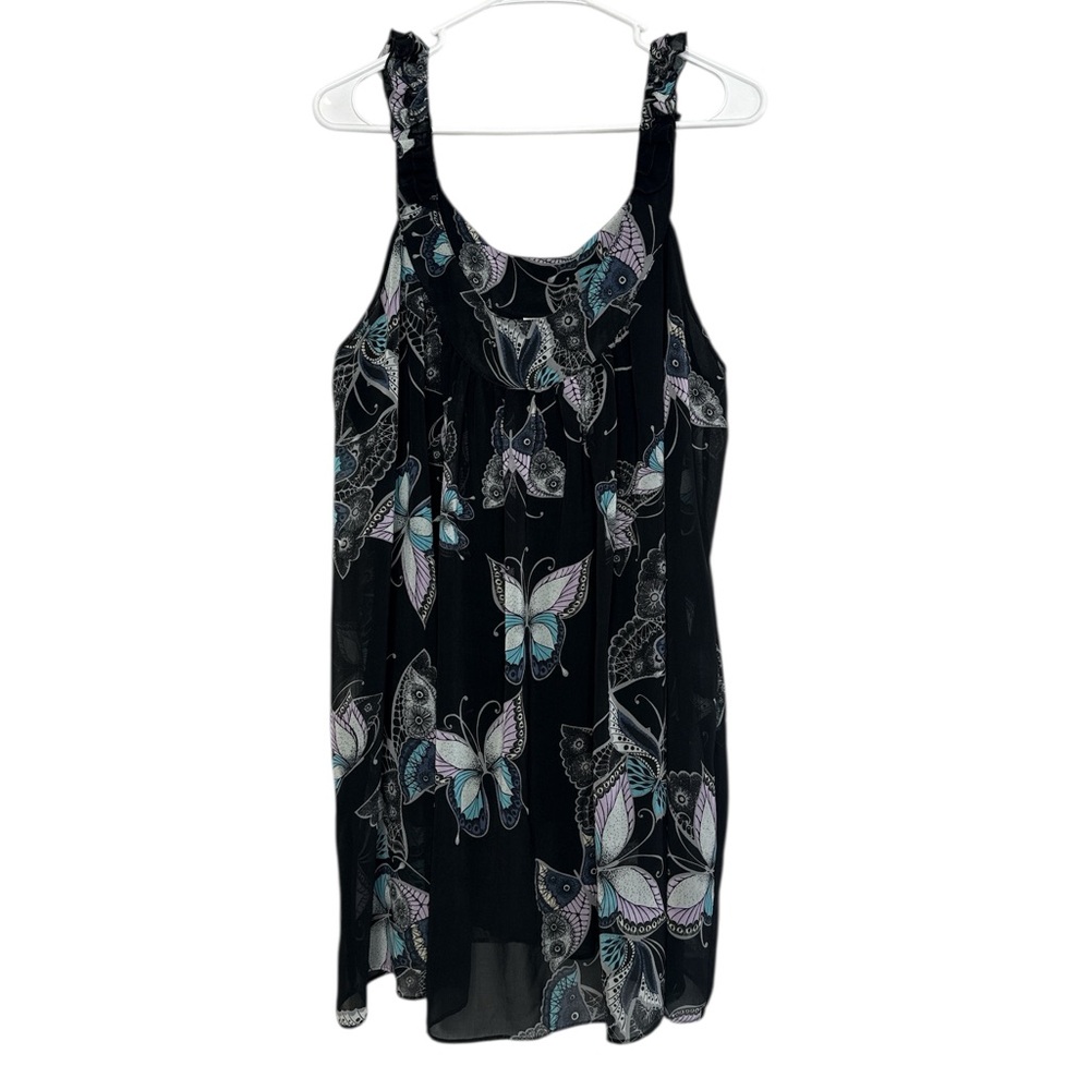 Vintage Apostrophe Y2K Women's BUtterfly Tunic Lined Tank Top Size 1X